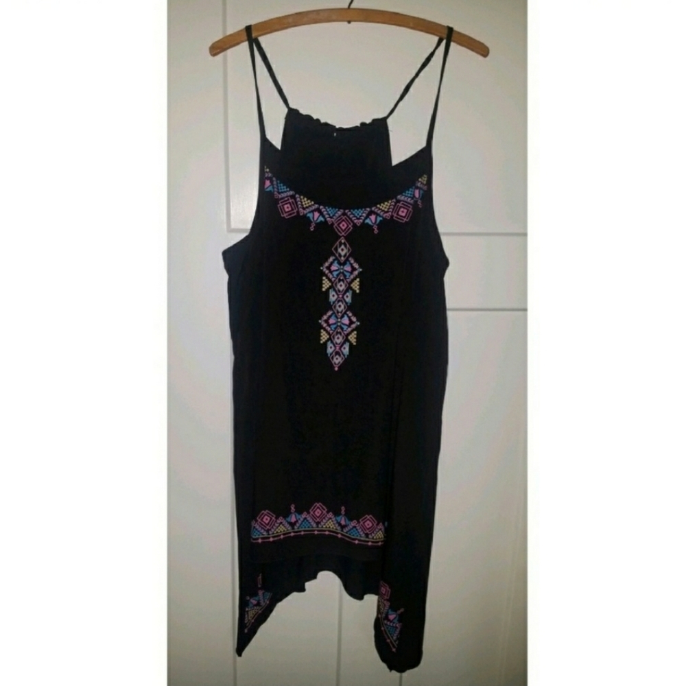 Embroidered Flowy Slip Dress Lightweight - Picture 9 of 9
